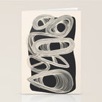 Continuous Flow - Monochrome Abstract Design Stationery Card Gallery Image 2