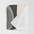 Continuous Flow - Monochrome Abstract Design Throw Blanket Gallery Image 3