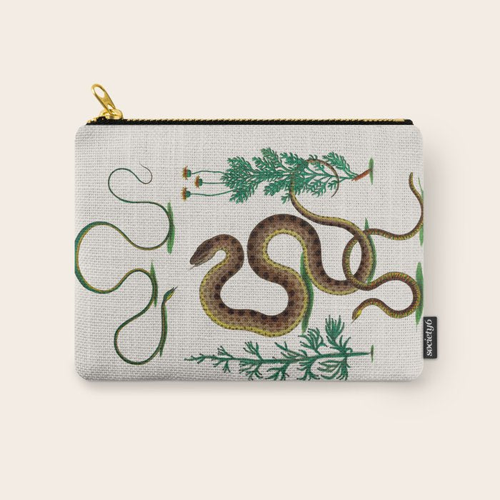 Albertus Seba Three Snakes Illustration Locupletissimi rerum naturalium thesauri accurata descriptio Carry All Pouch Gallery Image 1