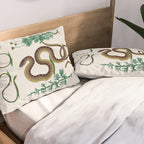 Albertus Seba Three Snakes Illustration Locupletissimi rerum naturalium thesauri accurata descriptio Pillow Sham Gallery Image 2