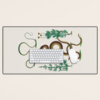 Albertus Seba Three Snakes Illustration Locupletissimi rerum naturalium thesauri accurata descriptio Desk Mat Gallery Image 1