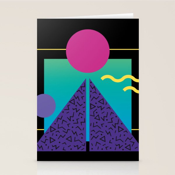 Memphis Pattern 37 / 80s - 90s Retro Stationery Card Gallery Image 1