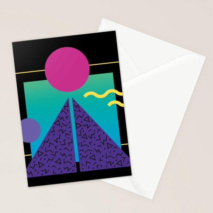 Memphis Pattern 37 / 80s - 90s Retro Stationery Card Gallery Image 2