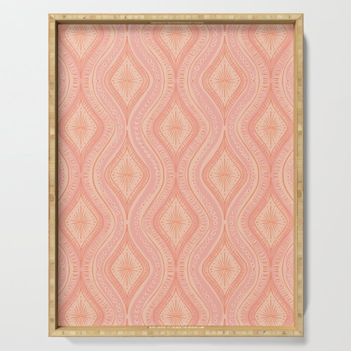Hand-drawn Symmetrical Pattern #2 Serving Tray Gallery Image 1