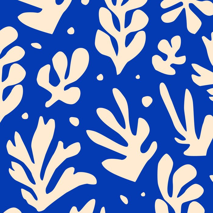 matisse pattern with leaves in blu Coffee Mug Gallery Image 2