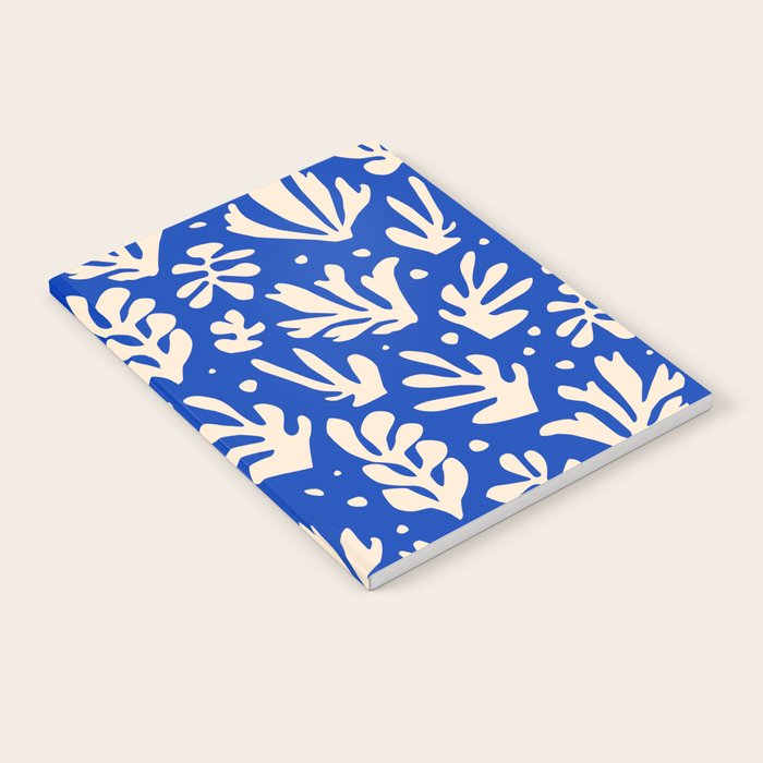 matisse pattern with leaves in blu Notebook Gallery Image 2