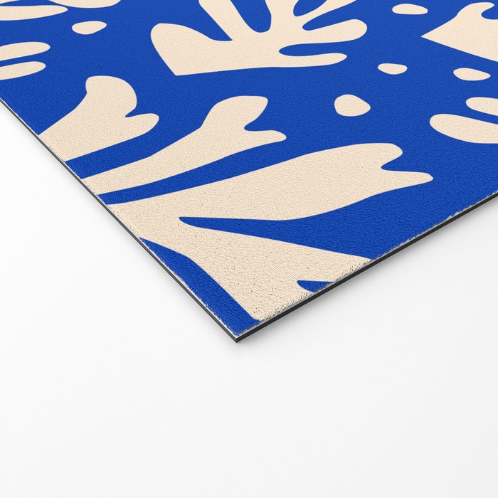 matisse pattern with leaves in blu Welcome Mat Gallery Image 2