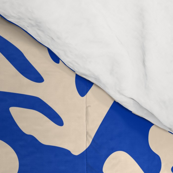 matisse pattern with leaves in blu Comforter Gallery Image 4