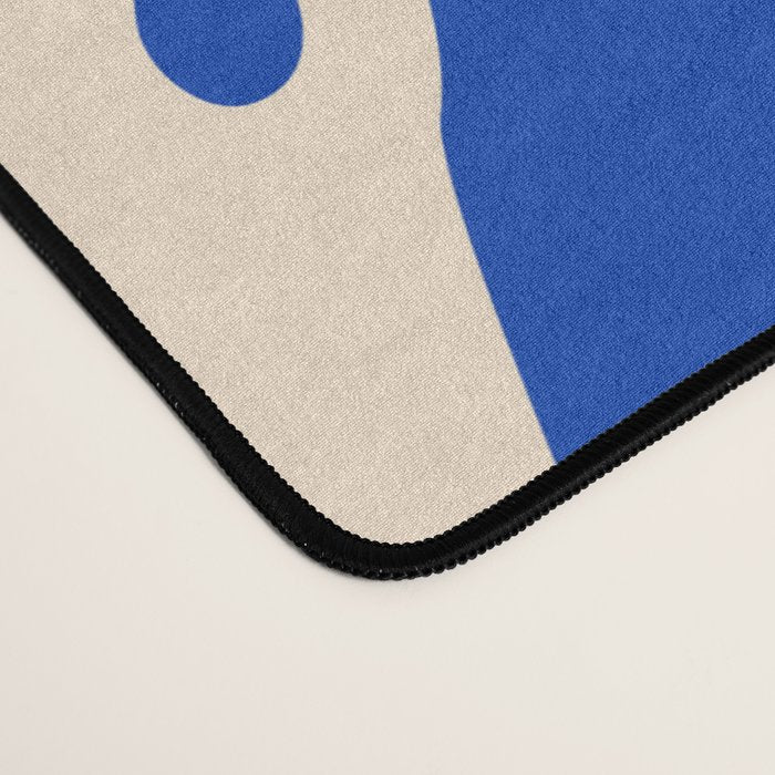 matisse pattern with leaves in blu Desk Mat Gallery Image 4