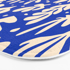 matisse pattern with leaves in blu Bath Mat Gallery Image 3