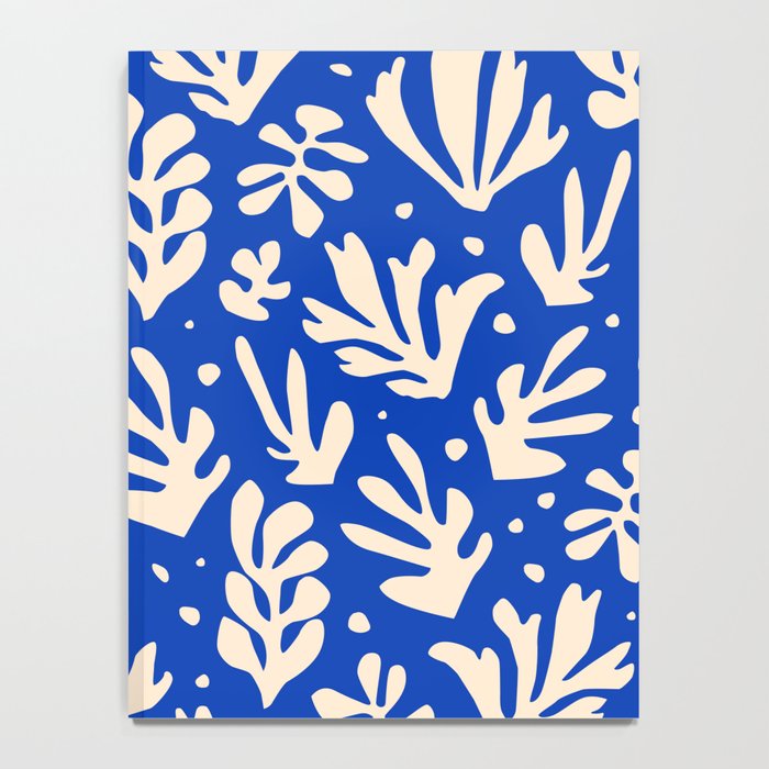 matisse pattern with leaves in blu Notebook Gallery Image 4