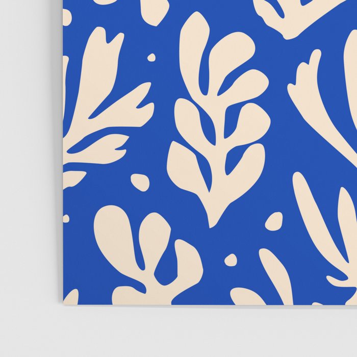 matisse pattern with leaves in blu Poster Gallery Image 3