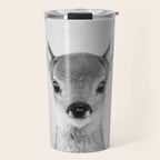 Baby Deer - Black & White Travel Mug Gallery Image 1
