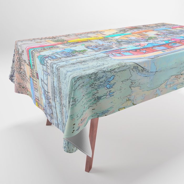 Ride Down The River - San Antonio, Texas Tablecloth Gallery Image 1