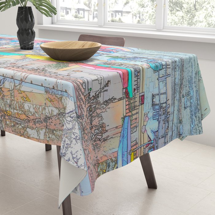 Ride Down The River - San Antonio, Texas Tablecloth Gallery Image 3