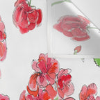 Red Geranium Pattern Wall Tapestry Gallery Image 3