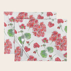 Red Geranium Pattern Placemat Gallery Image 1