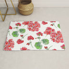 Red Geranium Pattern Rug Gallery Image 1