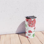 Red Geranium Pattern Travel Mug Gallery Image 4