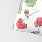 Red Geranium Pattern Pillow Sham Gallery Image 4