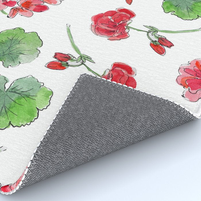 Red Geranium Pattern Rug Gallery Image 4