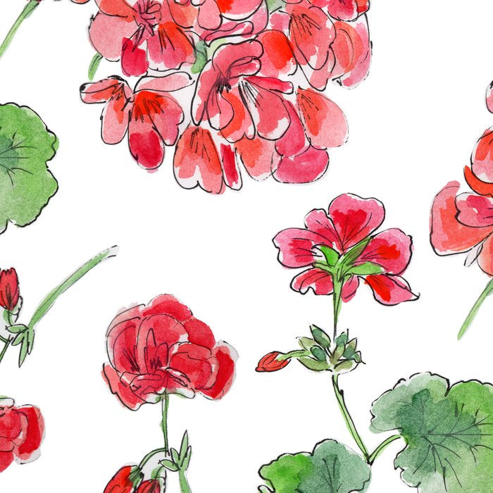 Red Geranium Pattern Coffee Mug Gallery Image 2