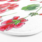 Red Geranium Pattern Bath Mat Gallery Image 3