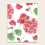 Red Geranium Pattern Notebook Gallery Image 4