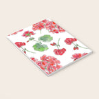 Red Geranium Pattern Notebook Gallery Image 3