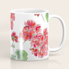 Red Geranium Pattern Coffee Mug Gallery Image 1