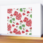 Red Geranium Pattern Wall Mural Gallery Image 2