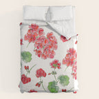 Red Geranium Pattern Duvet Cover Gallery Image 6