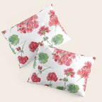 Red Geranium Pattern Pillow Sham Gallery Image 3