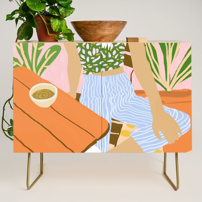 Kawa Tea #illustration #fashion Credenza Gallery Image 1