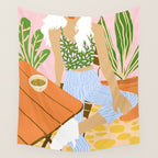 Kawa Tea #illustration #fashion Wall Tapestry Gallery Image 4