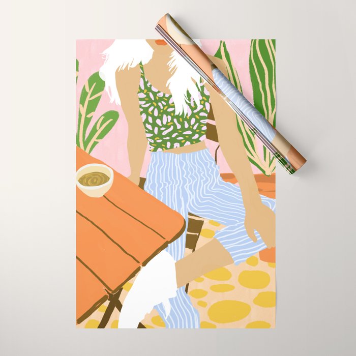 Kawa Tea #illustration #fashion Wrapping Paper Gallery Image 1