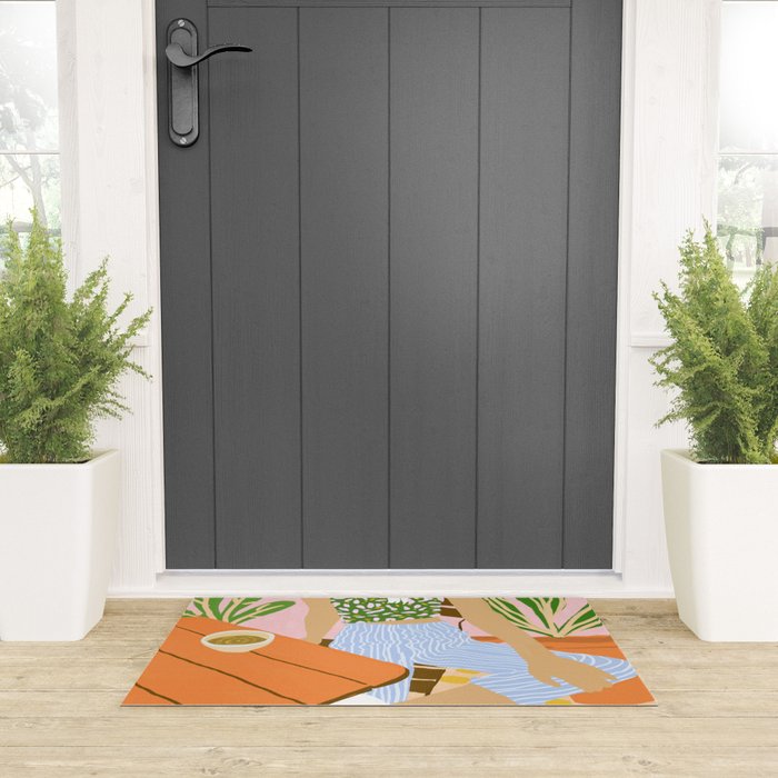 Kawa Tea #illustration #fashion Welcome Mat Gallery Image 3