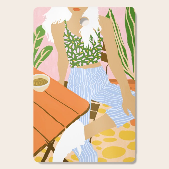 Kawa Tea #illustration #fashion Cutting Board Gallery Image 1
