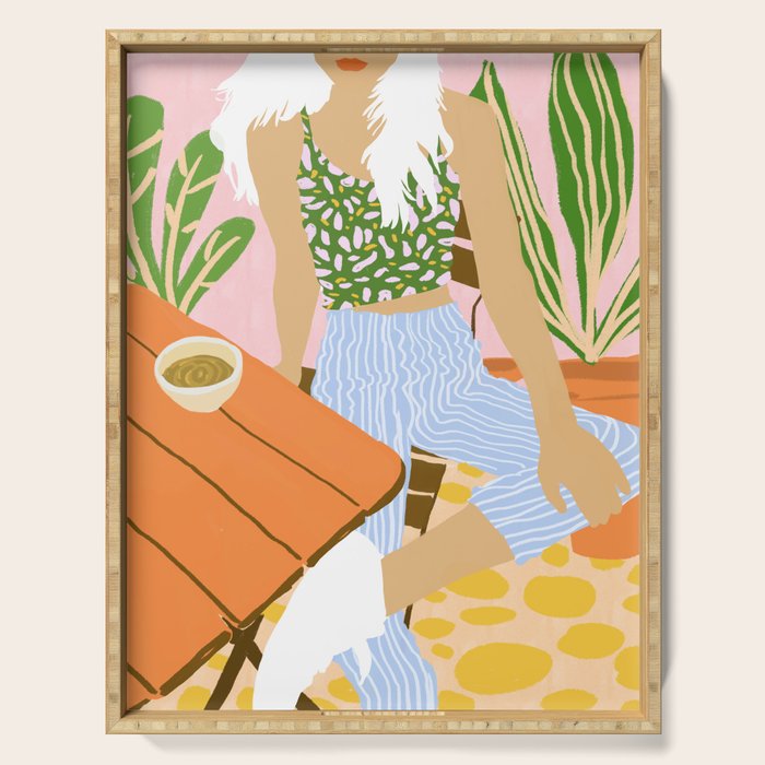 Kawa Tea #illustration #fashion Serving Tray Gallery Image 1
