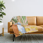 Kawa Tea #illustration #fashion Throw Blanket Gallery Image 1