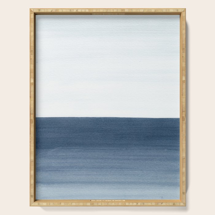 Ocean Watercolor Painting No.1 Serving Tray Gallery Image 1
