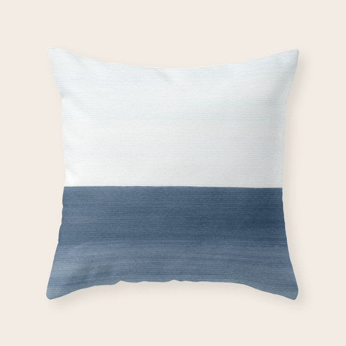 Ocean Watercolor Painting No.1 Throw Pillow Gallery Image 6