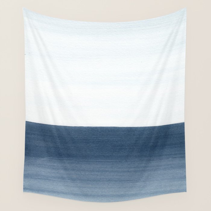 Ocean Watercolor Painting No.1 Wall Tapestry Gallery Image 1