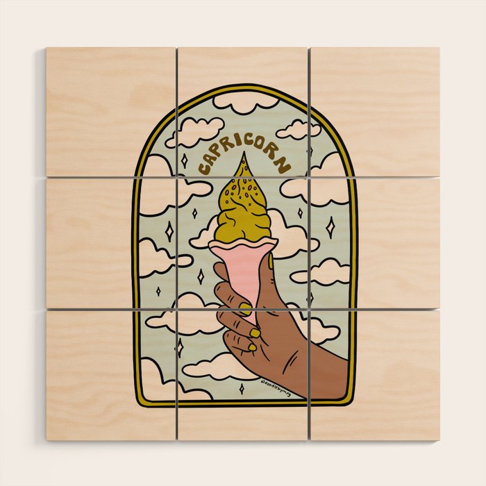 Capricorn Ice Cream Wood Wall Art Gallery Image 1