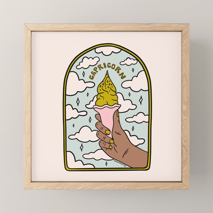 Capricorn Ice Cream Mini Art Print Gallery Image 1