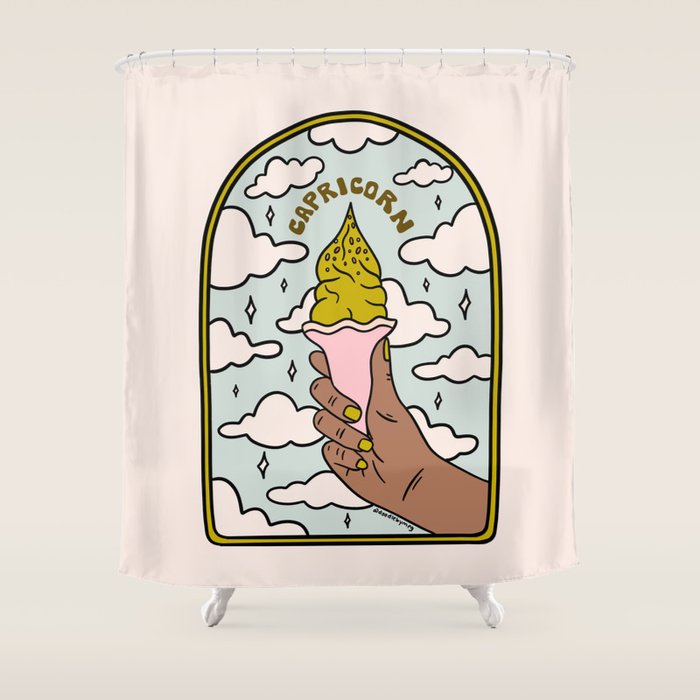 Capricorn Ice Cream Shower Curtain Gallery Image 1