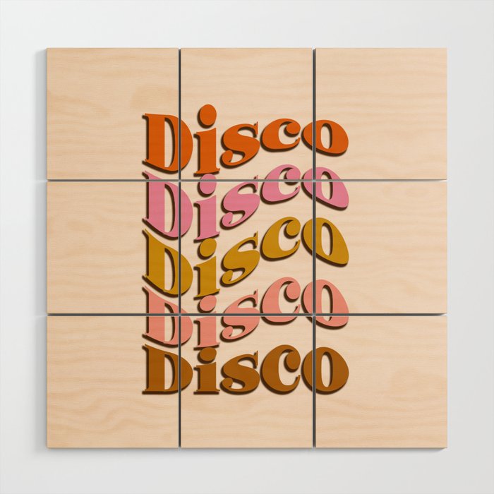 Groovy Disco Disco Wood Wall Art Gallery Image 1