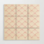 Bows & Ribbons Pattern I Pastel Pink Wood Wall Art Gallery Image 1