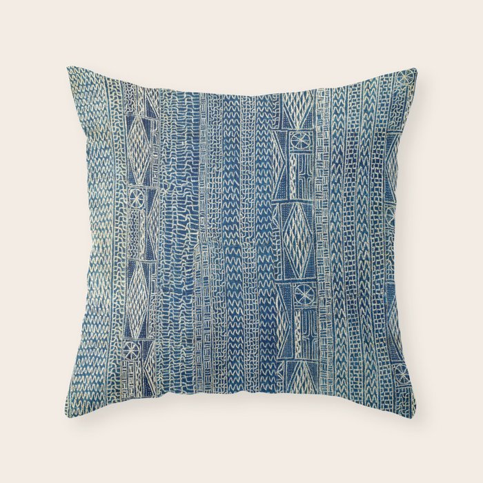 Ndop Cameroon West African Textile Print Throw Pillow Gallery Image 6