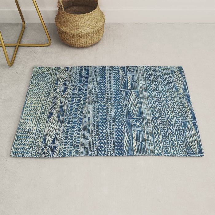 Ndop Cameroon West African Textile Print Rug Gallery Image 1